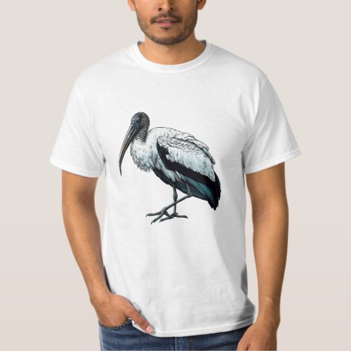 Wood Stork bird Value T_Shirt
