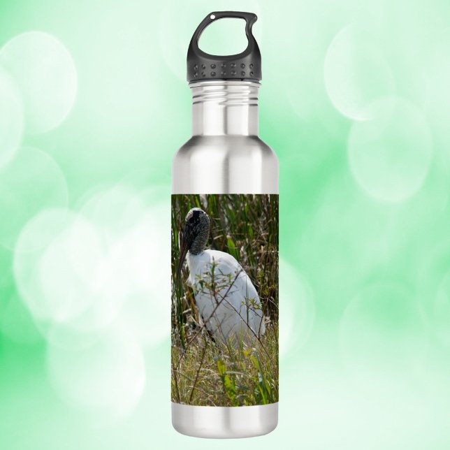 Wood Stork Bird Wetlands Photo Stainless Steel Water Bottle (Creator Uploaded)
