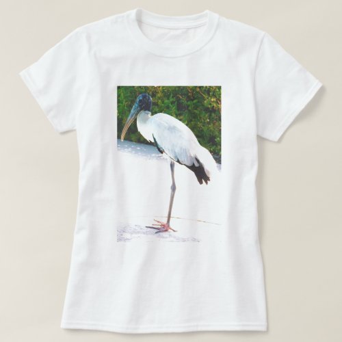 Wood stork in evening wear T_Shirt