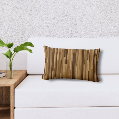 Wood Strip Vertical Lumbar Pillow