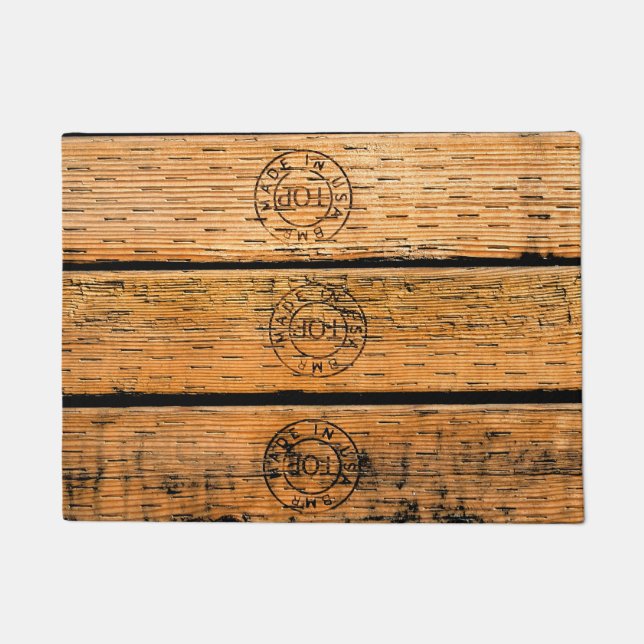 Wood Stripes Made in USA Doormat (Front)
