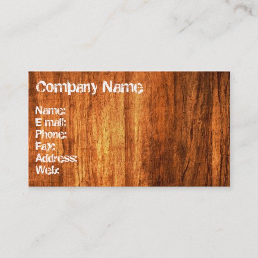 Customizable Wood Style Business Card