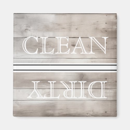 Wood Style Dishwasher Magnet Clean &amp; Dirty