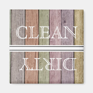 Wood Style Dishwasher Magnet Clean & Dirty