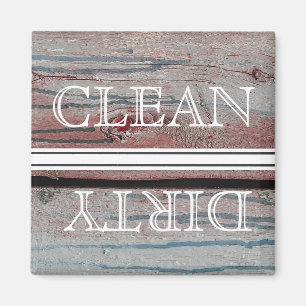 Wood Style Dishwasher Magnet Clean & Dirty