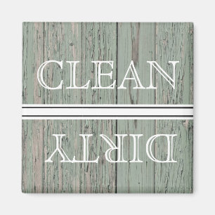 Wood Style Dishwasher Magnet Clean & Dirty