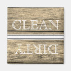 Wood Style Dishwasher Magnet Clean & Dirty
