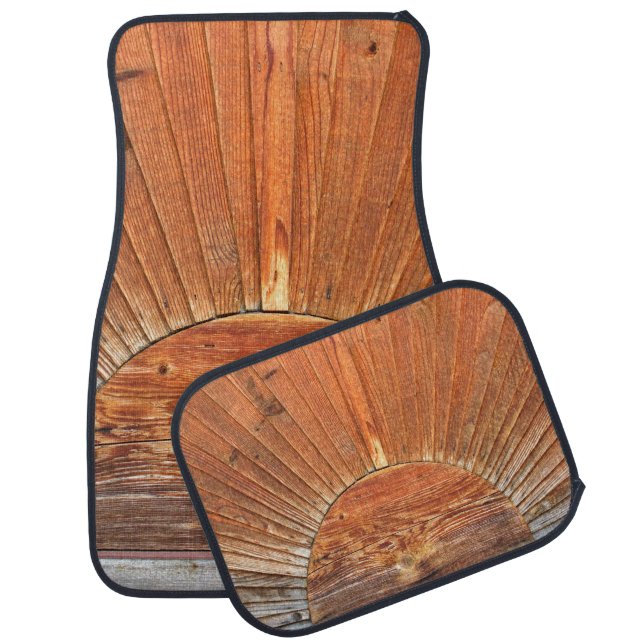 Wood Sunbeam Design Car Floor Mat (Set)