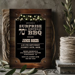 Wood Surprise 70th Birthday BBQ Invitation<br><div class="desc">Invite your friends and loved ones with this stylish wood surprise 70th birthday barbecue invitation that features a customizable text area that allows you to effortlessly include all the necessary details for your special surprise birthday celebration for the guest of honor, including the date, time, venue, and RSVP information. A...</div>