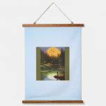 Wood tapped wall tapestry 
