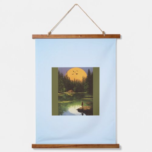 Wood tapped wall tapestry 