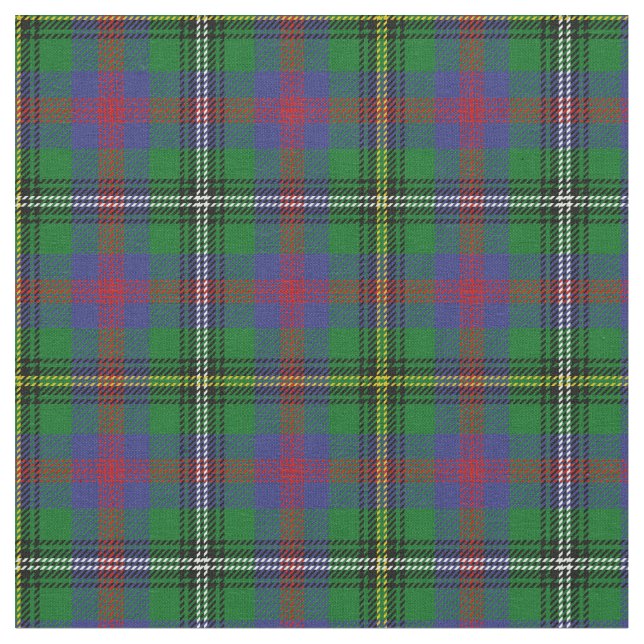 Wood Tartan Print Fabric (Close Up)