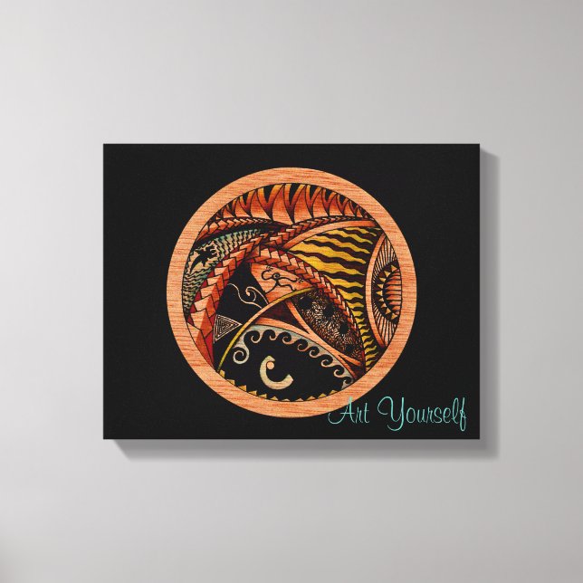 Wood Tattoo Canvas Print