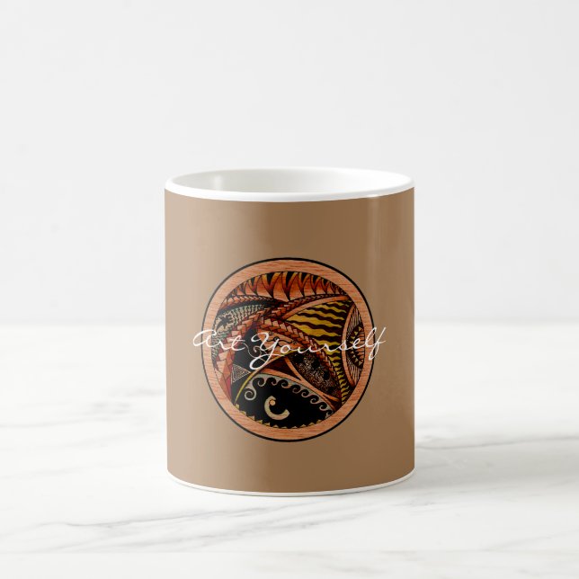 Wood Tattoo Coffee Mug (Center)