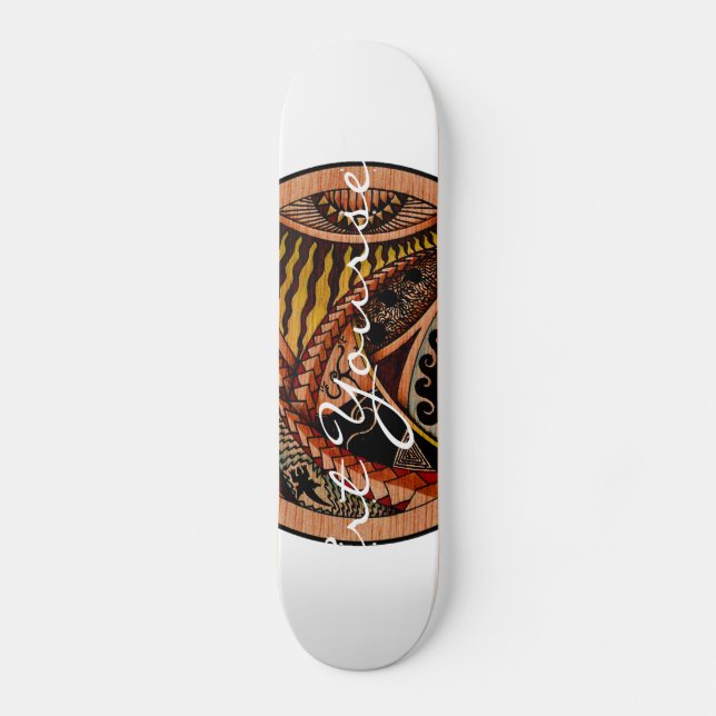 Wood Tattoo Skateboard (Front)