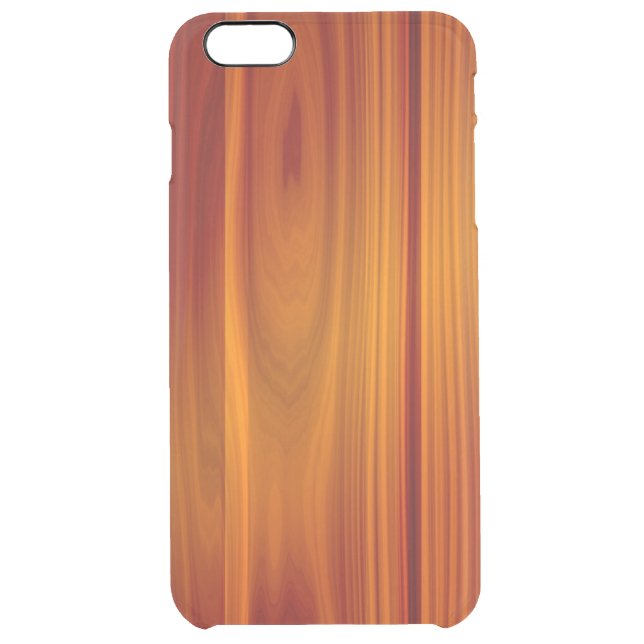 Wood Teak iPhone 6/6S Plus Clear Case (Back)