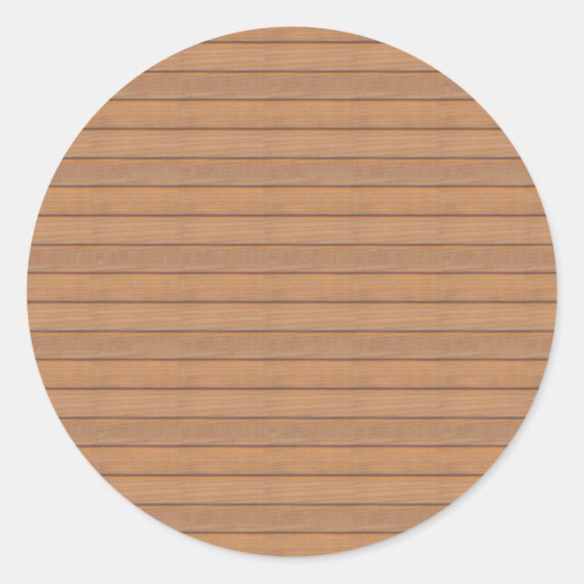 Wood Template Blank Elegant Trendy Nature Design Classic Round Sticker (Front)