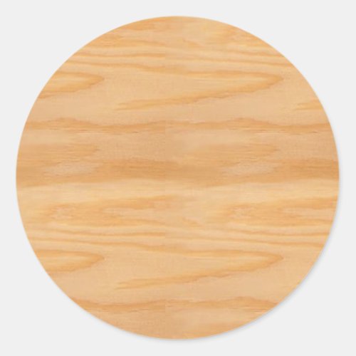 Wood Template Trendy Blank Elegant Design Classic Round Sticker