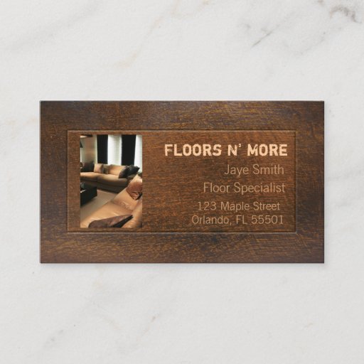 Customizable Wood Textile Business Card