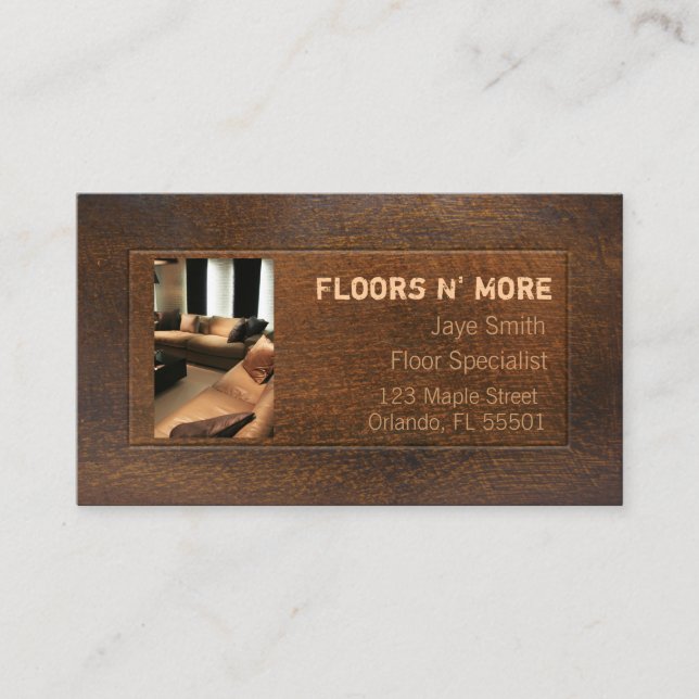 Wood Textile Business Card (Front)