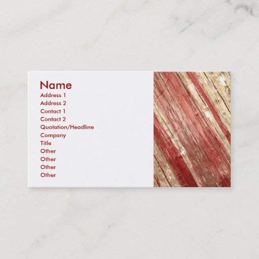 Customizable Wood Texture Business Card