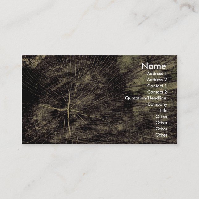 Wood Texture Business Card (Front)