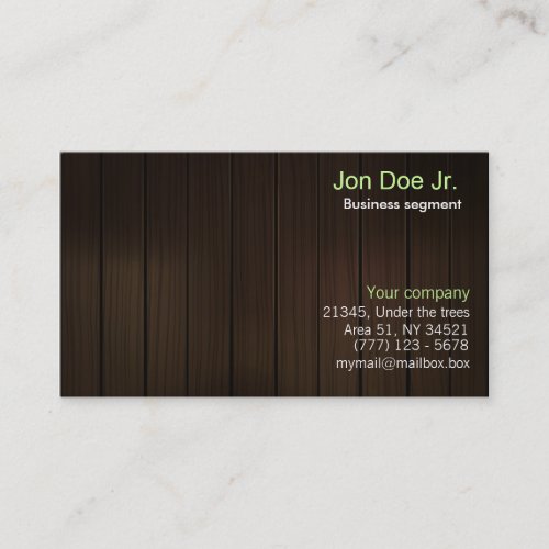 Wood texture business card