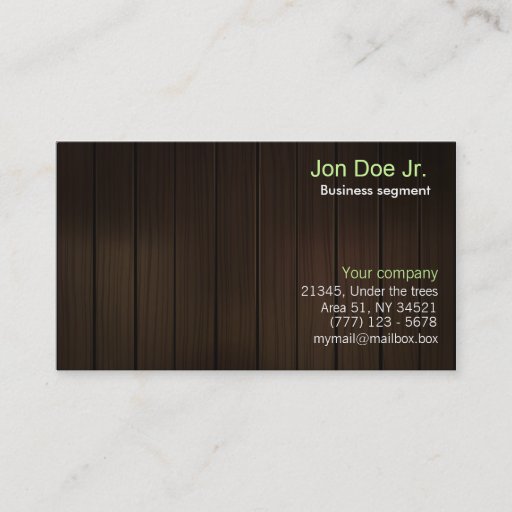 Customizable Wood texture business card