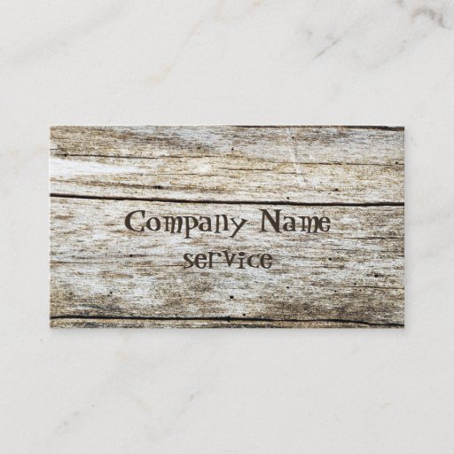 Customizable Wood Texture Carved Text Effect Business Card Templates