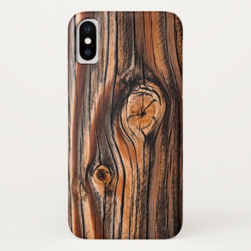 Wood Texture Cool Unique iPhone XS Case