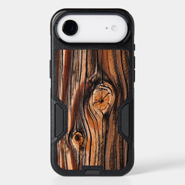 Wood Texture Cool Unique Otterbox iPhone Case (Back)