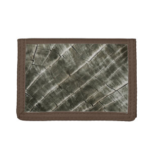 Wood Texture Cool Unique Tri-fold Wallet