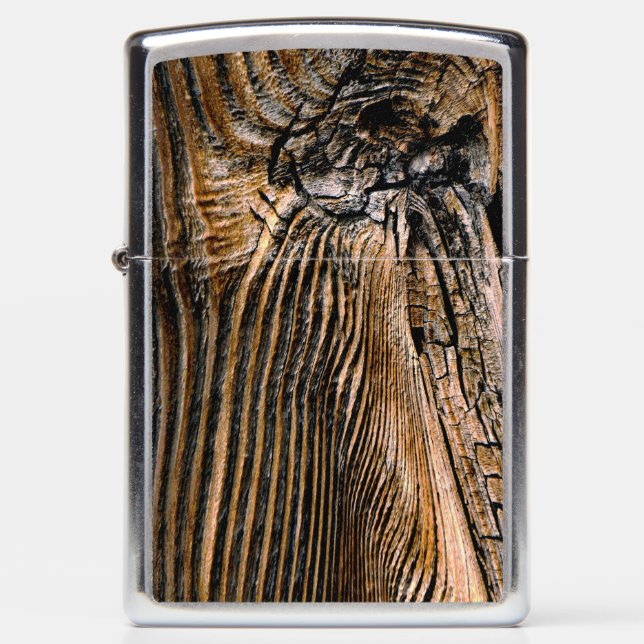 Wood Texture Cool Unique  Zippo Lighter (Front)