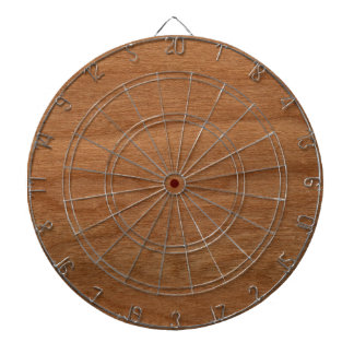 Wood texture dart board
