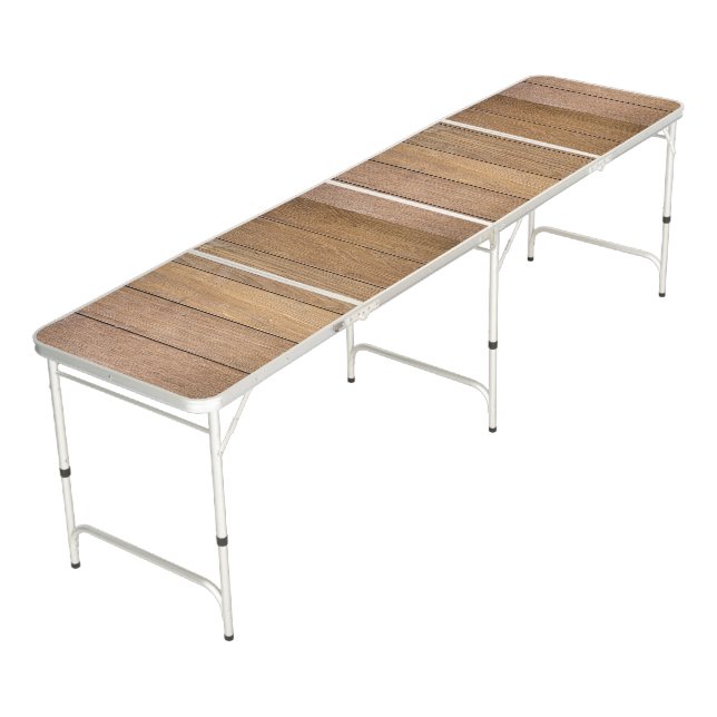 Wood texture Design Regulation Size Beer Pong Table (Angled)