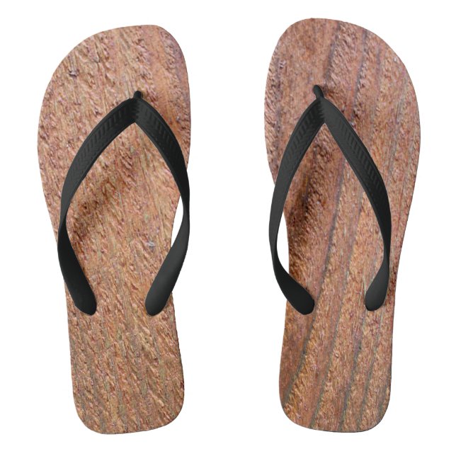 Wood Texture Flip Flops (Footbed)