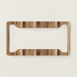 Wood Texture License Plate Frame