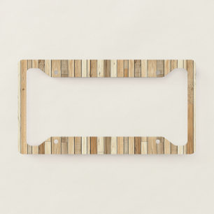 Wood Texture License Plate Frame