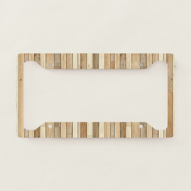 Wood Texture License Plate Frame (Front)
