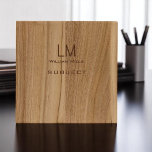 Wood Texture Rustic & Personalized  3 Ring Binder<br><div class="desc">Light brown wood image,  personalized with your own name,  business or subject,  and initials. A classy and rustic look</div>