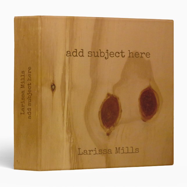 wood texture to add subject and name binder (Front/Spine)