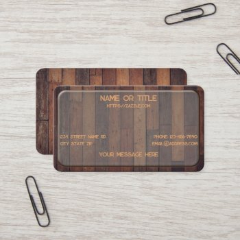 Wood Textured Planks Business Card by jcc5018 at Zazzle