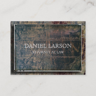 Wood Textured Raised Professional Business Card
