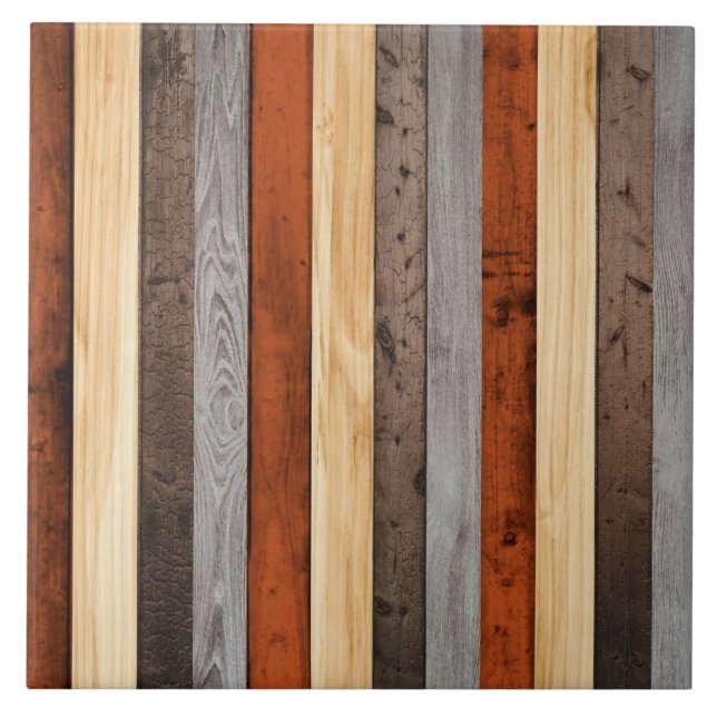 Wood Textures Ceramic Tile (Front)