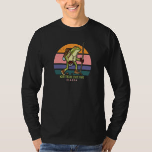 Wood Tikchik State Park Alaska Hiking Frog Walking T-Shirt
