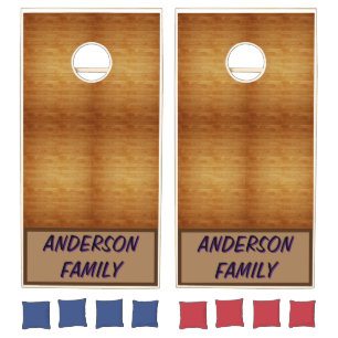 Wood Tile Cornhole Set