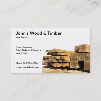 Wood & Timber Business Card by luissantos84 at Zazzle