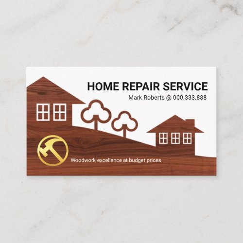Wood Timber Texture Home Landscape Business Card