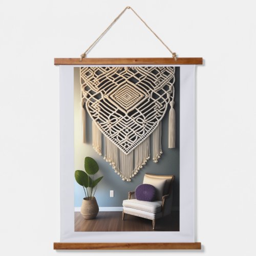 Wood Topped Wall Tapestry