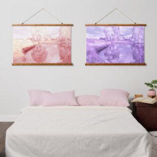 Wood Topped Wall Tapestry